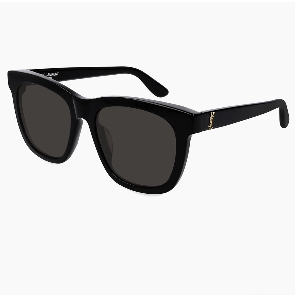 Saint Laurent Black/ Gold SL M24/K Monogram 55MM Rectangular Sunglasses
